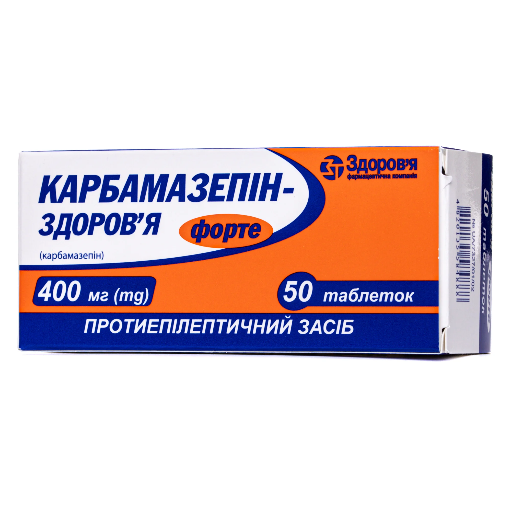 Карбамазепін-Здоровье таблетки по 400 мг, 50 шт.