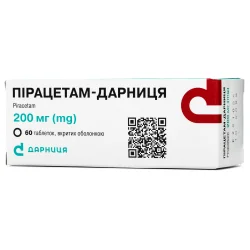 Пірацетам таблетки по 200 мг, 60 шт.