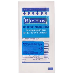 Пластир Др. Хаус (Dr. House) бактерицидний 4х10 см на тканинній основі, 1 шт.