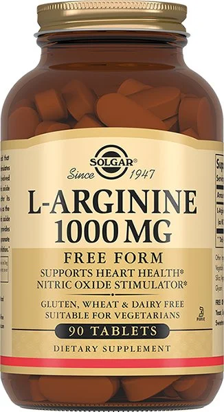 Солгар L-Аргінін таблетки по 1000 мг, 90 шт.