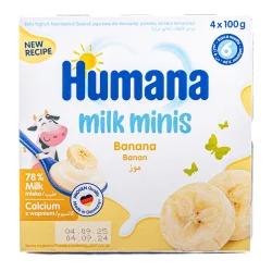 Йогурт Humana (Хумана) з бананом по 100 г, 4 шт.