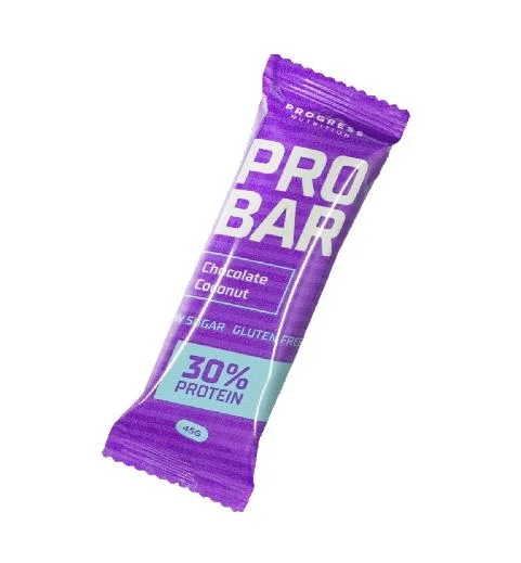 Батончик Progress Nutrition Про Бар зі смаком шоколаду з кокосом, 45 г