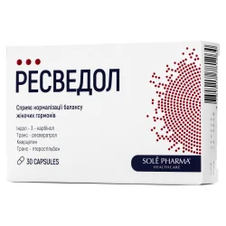 Ресведол дієтична добавка для нормалізації балансу жіночих гормонів у капсулах, 30 шт.