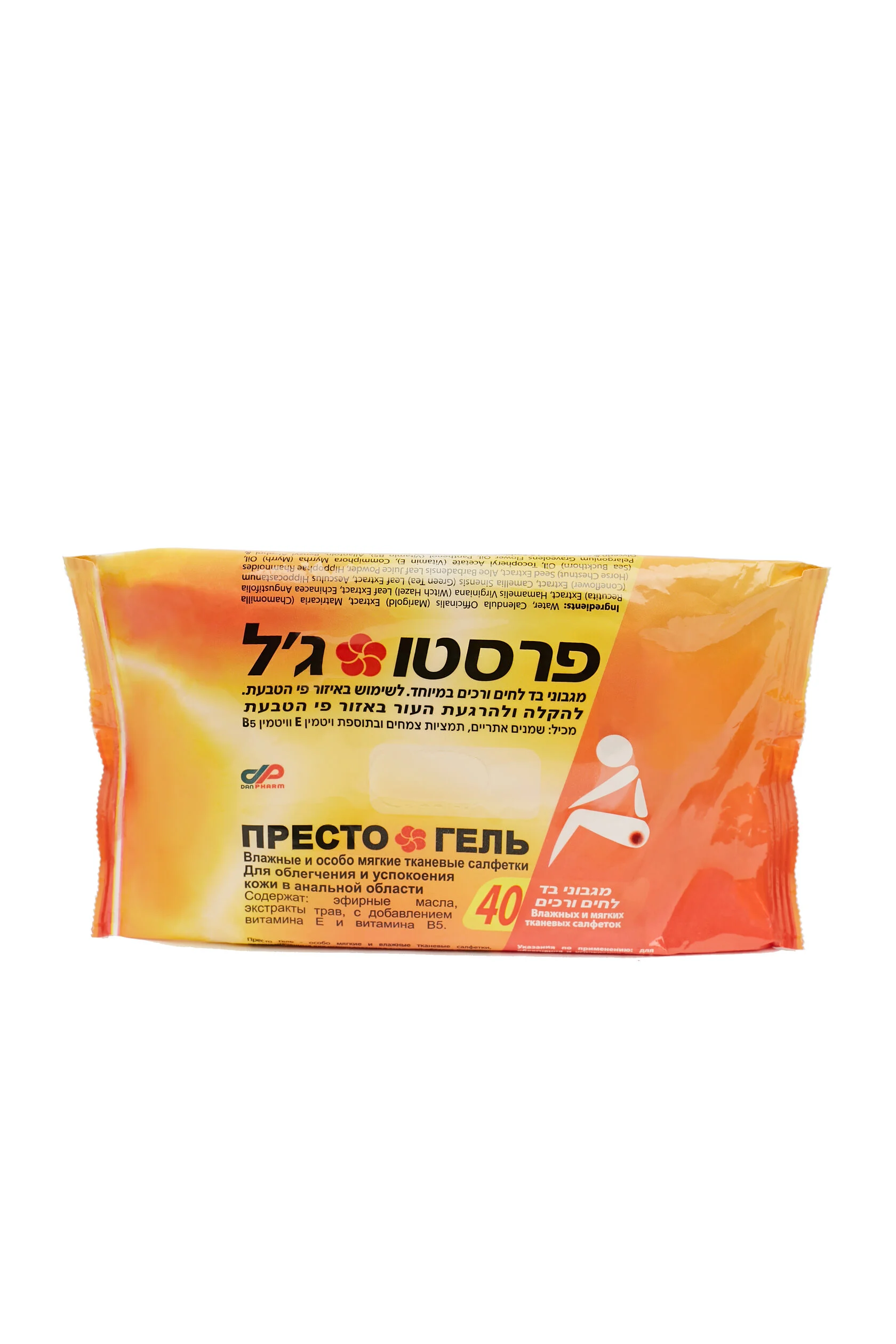Серветки при геморої Presto gel (Престо Гель), 40 шт.