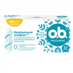 Тампони ОВ Про Комфорт Нормал (o.b. ProComfort Normal), 32 шт.