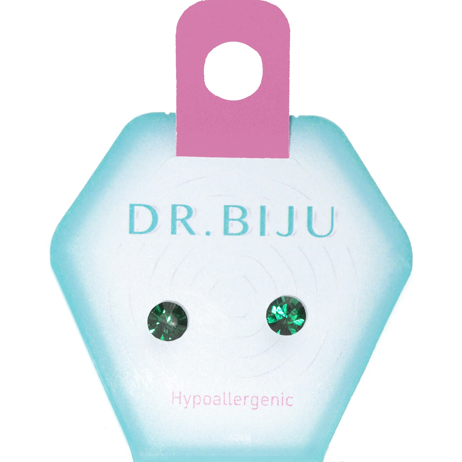 Сережки Доктор Біжю (Dr. Biju) Сіріус 5,3 мм Емеральд, 1 пара