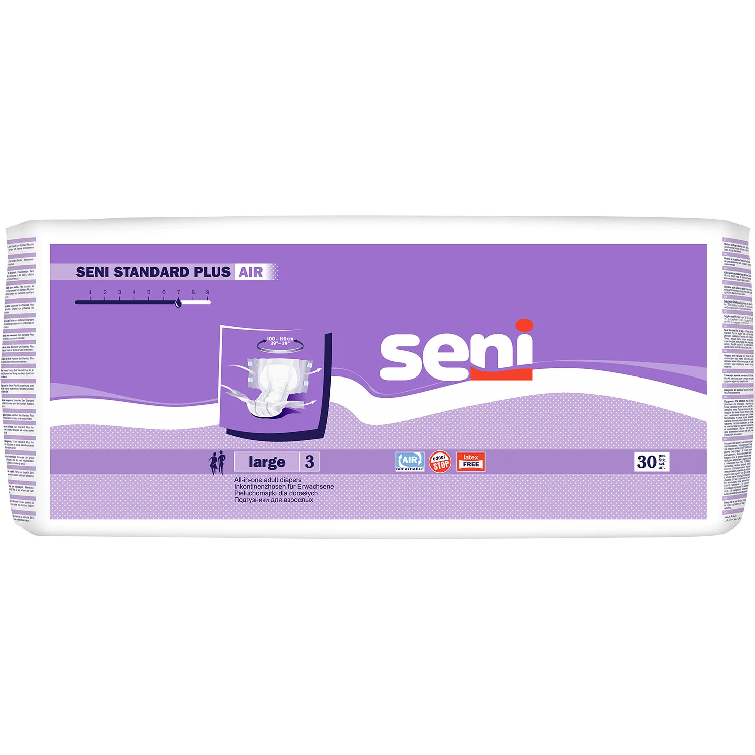 Підгузки для дорослих Сені Стандарт Плюс Ейр (Seni Standard Plus Air), розмір L, 30 шт.
