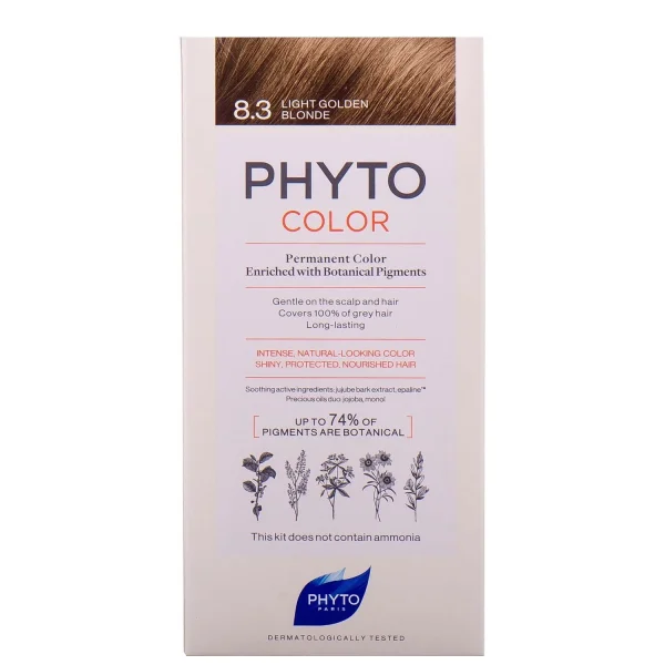 Крем-фарба для волосся Фіто (Phyto) Фітоколор тон 8.3 світло-русий золотистий (Р10014)