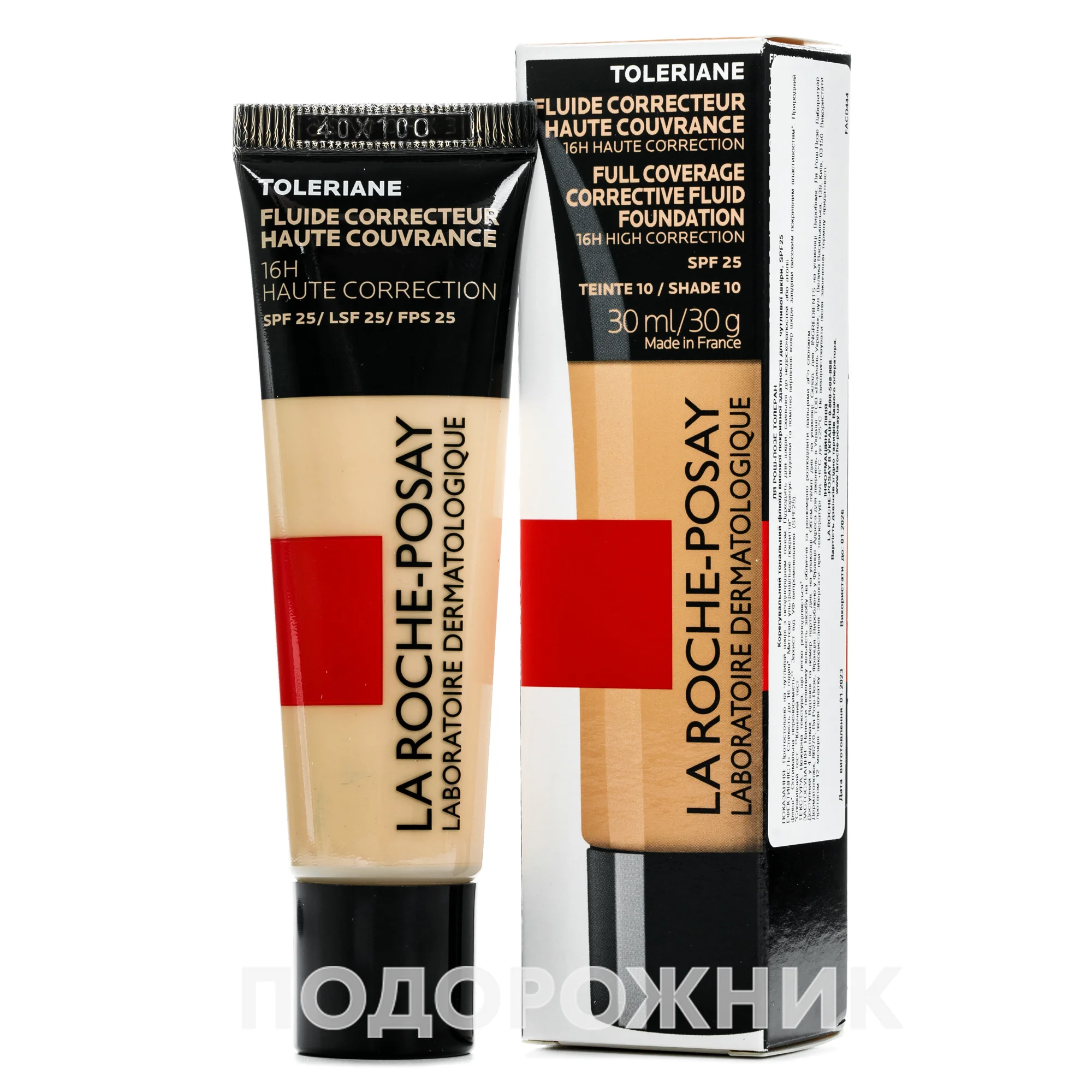 Тональний флюїд La Roche-Posay (Ля Рош) Toleriane для чутливої шкіри SPF25 відтінок 10, 30 мл