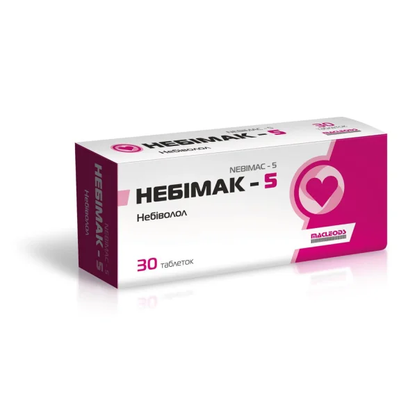 Небімак-5 таблетки по 5 мг, 30 шт.