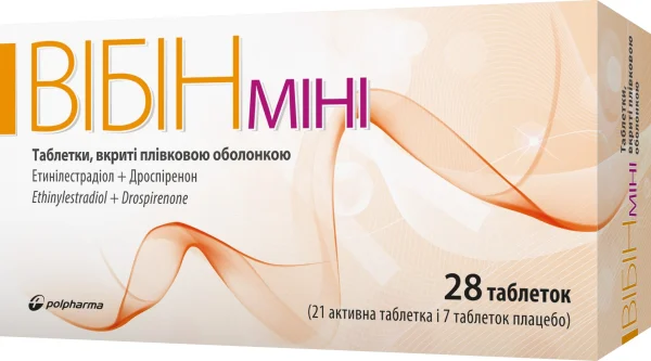 Вібін Міні табл. п/о. 3мг+0,02мг №28