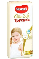 Підгузники Хагіс Еліт Софт трусики 5 (Huggies Elite Soft Pants) (12-17кг), 38 шт.