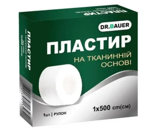 Пластир Др.Баєр котушка тканинна основа 1*500см