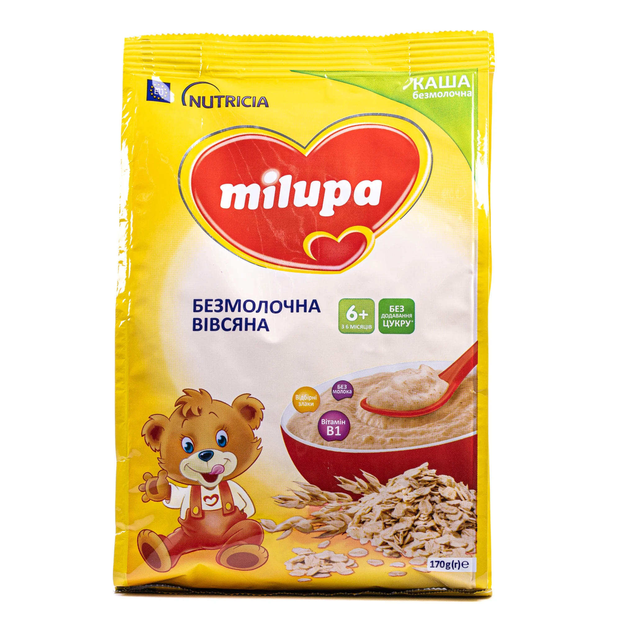 Мілупа (Milupa) каша безмолочна вівсяна для дітей від 6 місяців, 170 г