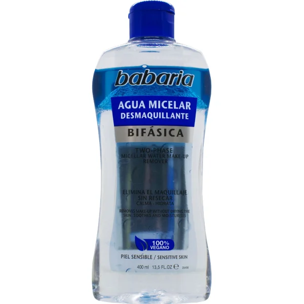 Вода мицеллярная для лица Babaria (Бабария) двухфазная для снятия макияжа, 400 мл