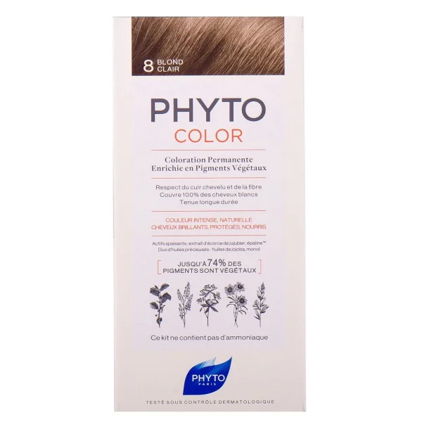 Крем-фарба для волосся Фіто (Phyto) Фітоколор тон 8 світло-русий (Р10013)