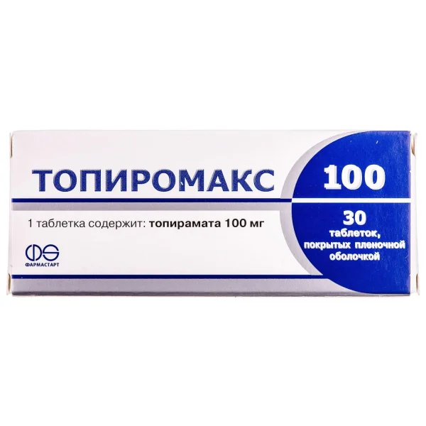 Топиромакс в таблетках по 100 мг, 30 шт.