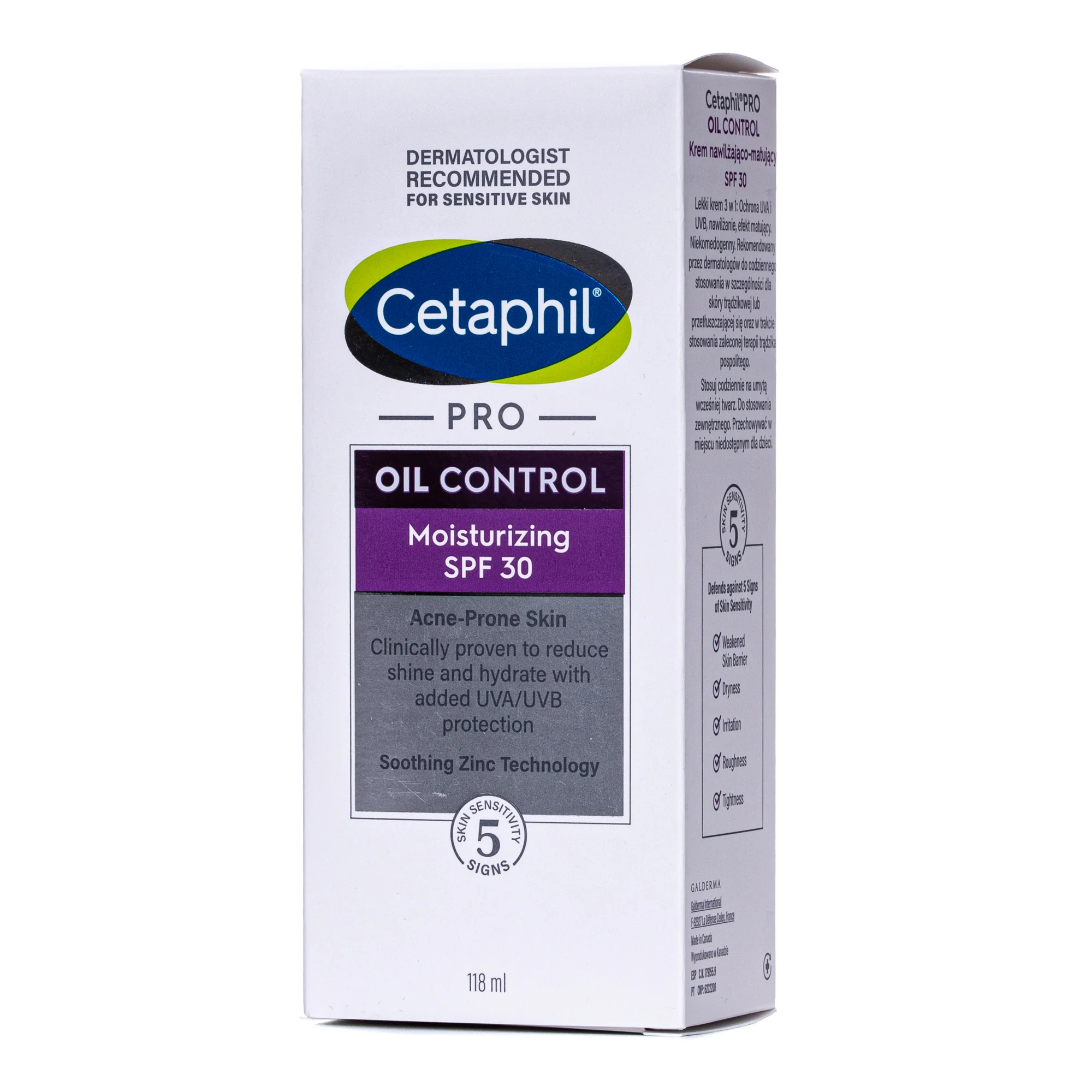 Лосьйон Cetaphil (Цетафіл) Pro Oil Control зволожуючий для чутливої/жирної/з акне шкіри обличчя SPF30, 118 мл