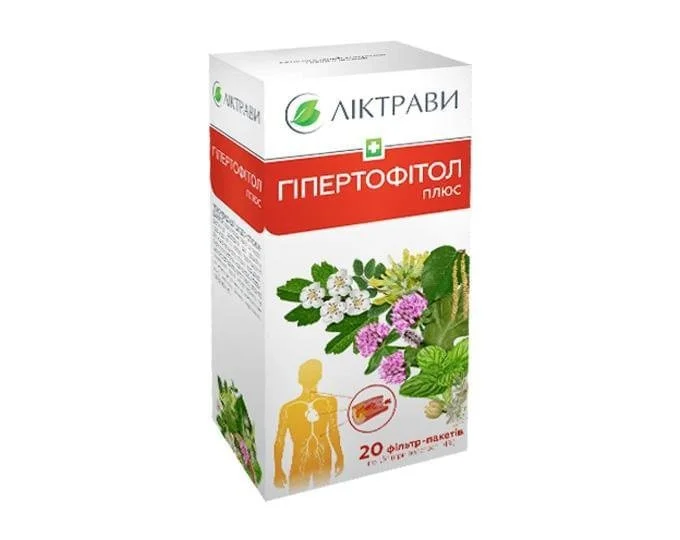 Гіпертофітол Плюс фіточай у фільтр-пакетах по 1,5 г, 20 шт.