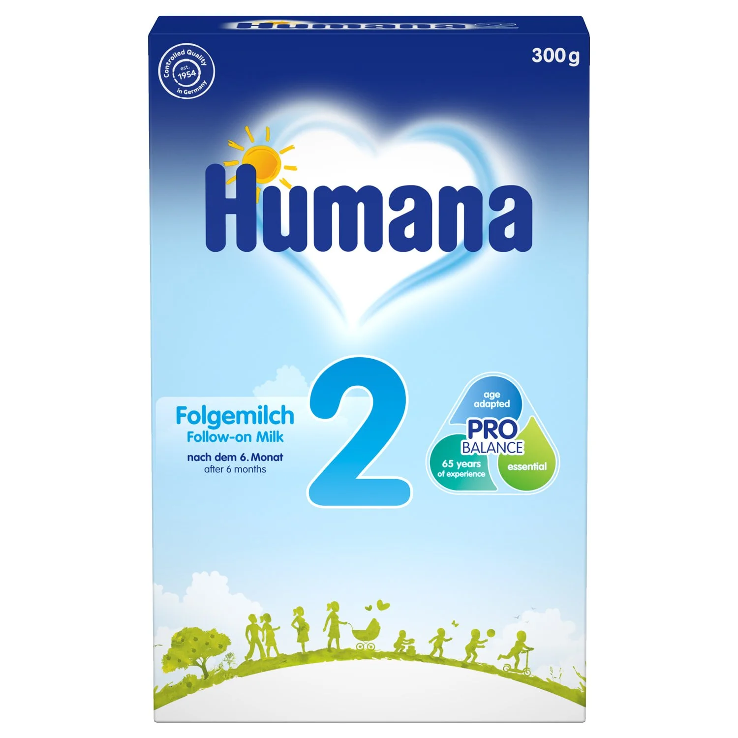 Суха молочна суміш Хумана (Humana) 2 з пребіотиком, 300 г