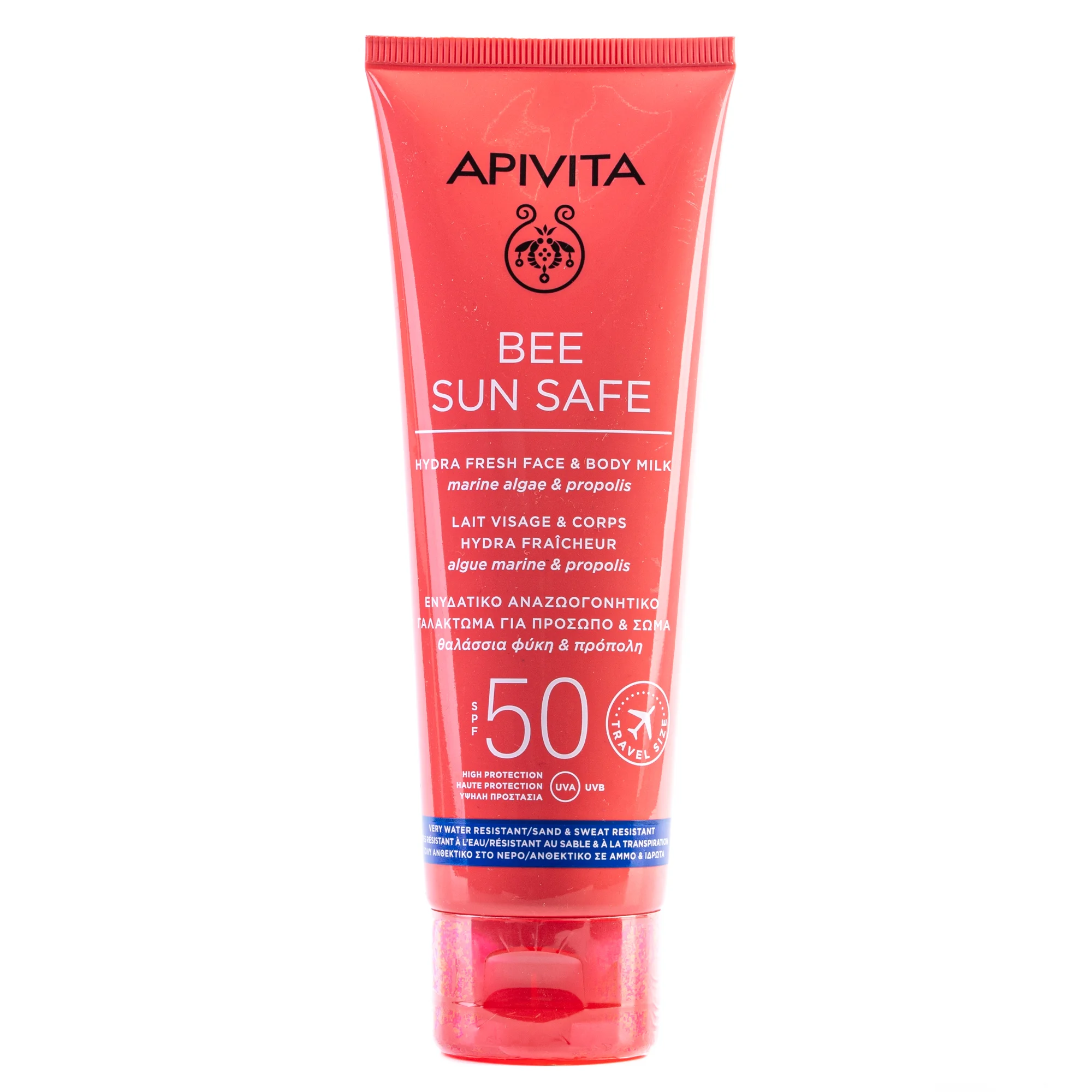 Сонцезахисне молочко для обличчя і тіла Apivita (Апівіта) Bee Sun Safe SPF50, 100 мл