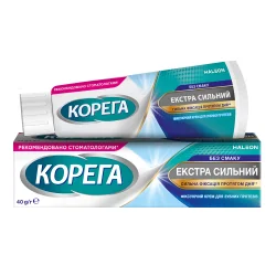 Крем для фіксації зубних протезів Корега Екстра Сильний без смаку 40г