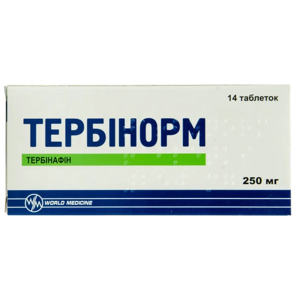 Тербинорм таблетки по 250 мг, 14 шт.