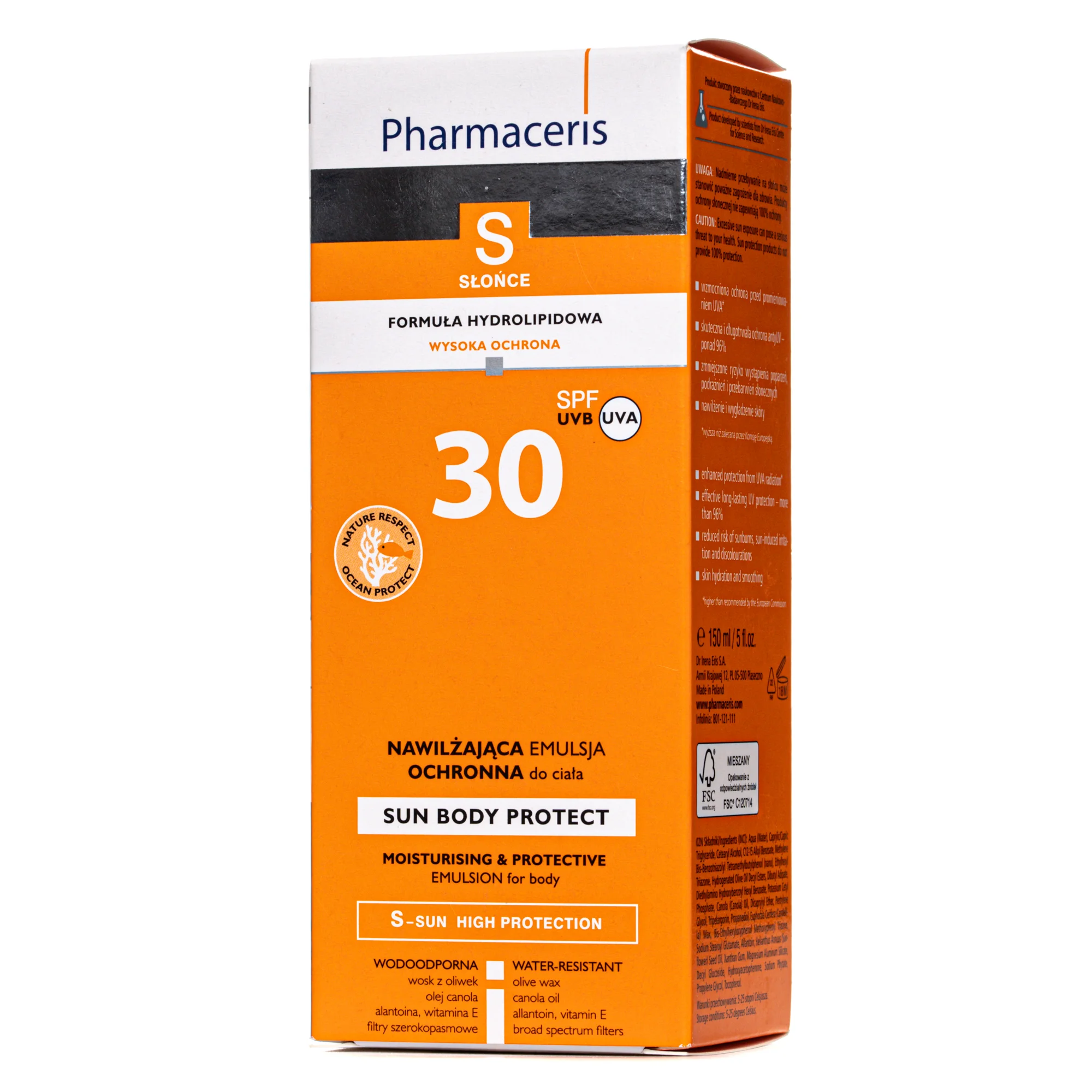 Емульсія для тіла Pharmaceris (Фармацеріс) сонцезахисна зволожуюча SPF30, 150 мл