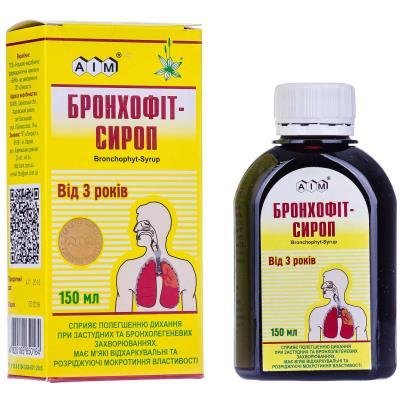 Бронхофіт сироп з відхаркувальною і полегшуючою дихання дією, 150 мл ...