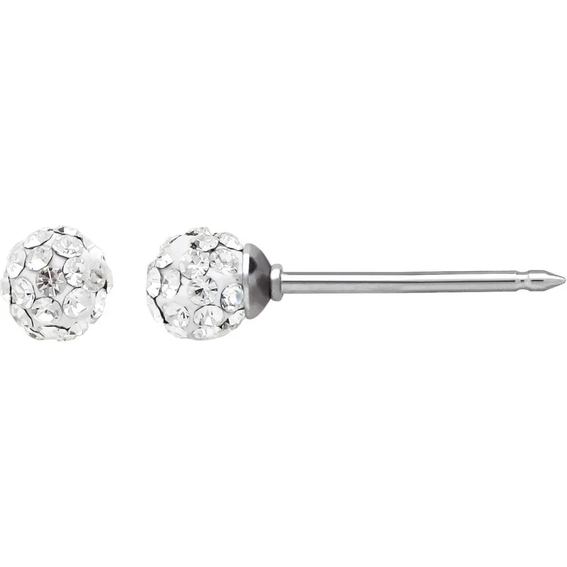 Сережки Inverness (Інтернес) Fireball Crystal Стіл 4 мм IN578c, 1 пара