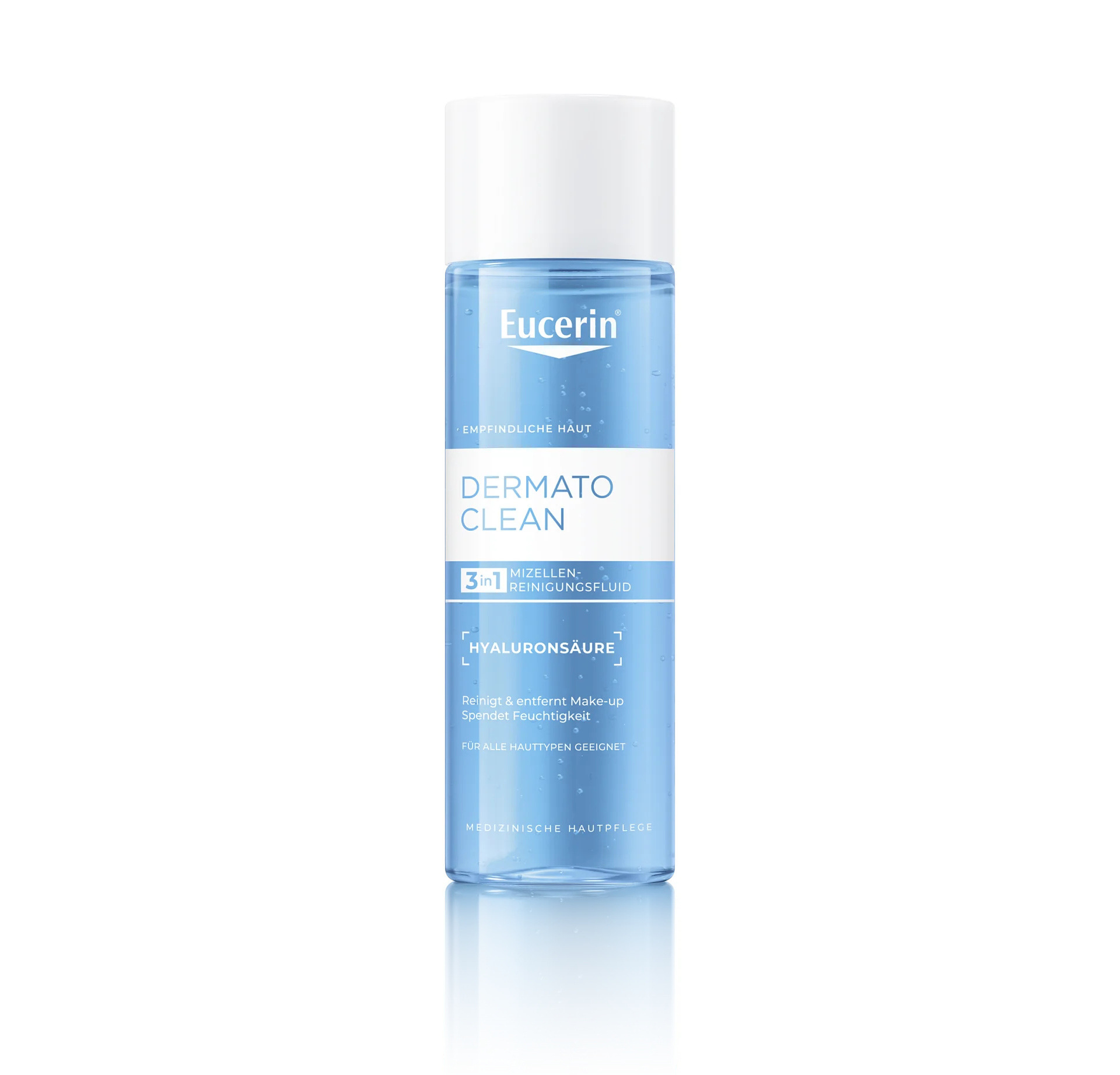 Міцелярний очищуючий флюїд 3в1 Eucerin (Юцерин) DermatoClean для чутливої шкіри всіх типів, 200 мл