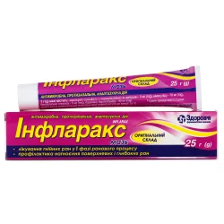 Інфларакс мазь протимікробна для лікування гнійних ран та опіків, 25 г