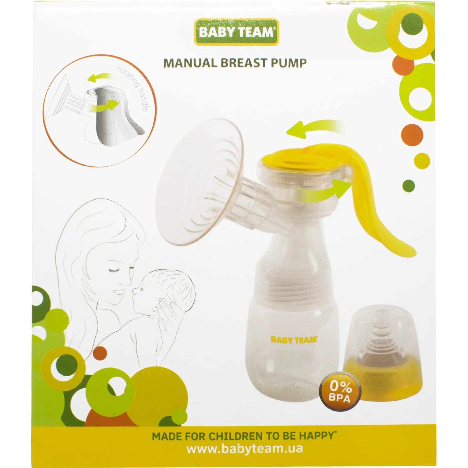 Молоковідсмоктувач Baby Team (Бебі Тім) механічний, 1 шт.
