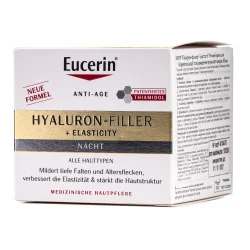 Ночной крем Eucerin (Юцерин) Hyaluron-Filler+Elasticity для повышения упругости кожи с SPF15, 50 мл