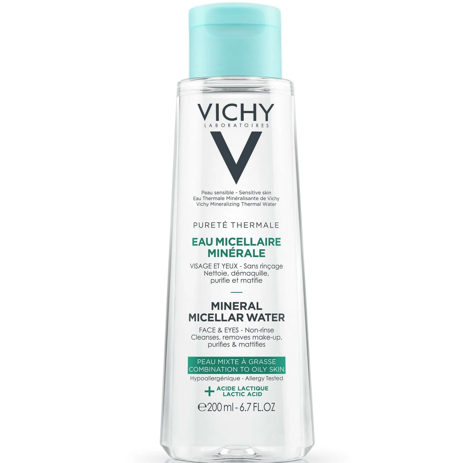 Вода міцелярна Vichy (Віши) Purete Thermal очищуюча для жирної та комбінованої шкіри, 200 мл