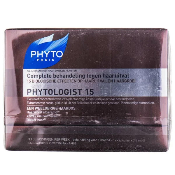 Средство для волос Фито (Phyto) Фитоложист 15 против выпадения волос во флаконах по 3,5 мл, 12 шт.