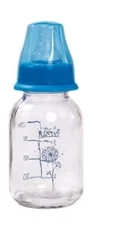 Пляшка Ліндо (Lindo) РК 0970 скляна з силіконовою соскою, 125 мл