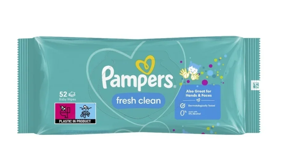 Серветки вологі Pampers (Памперс) Fresh Clean по 52 шт, 2 упаковки