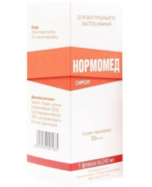 Нормомед сироп 50 мг/мл во флаконе, 240 мл