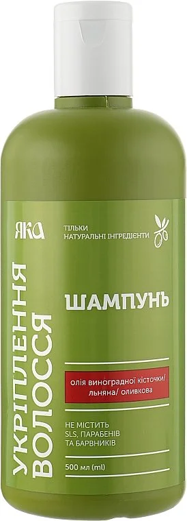 Шампунь ЯКА Зелена серія для зміцнення волосся, 500 мл 