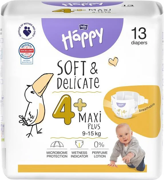 Підгузники Bella (Белла) Happy Baby Maxi Plus розмір 4+, 13 шт.