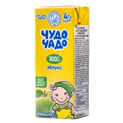 Сік Чудо-Чадо яблуко освітлений, 200 мл
