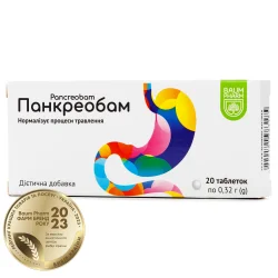 Панкреобам таблетки для нормалізації процесів травлення, 20 шт. - Баум Фарм