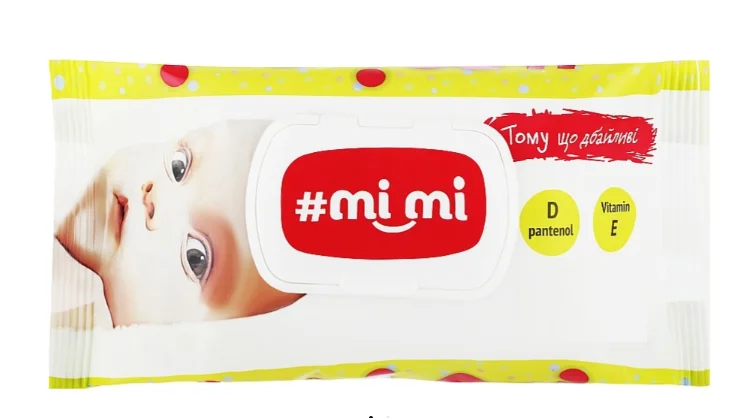 Вологі серветки Mimi (Мімі) щоденні дитячі, 72 шт.