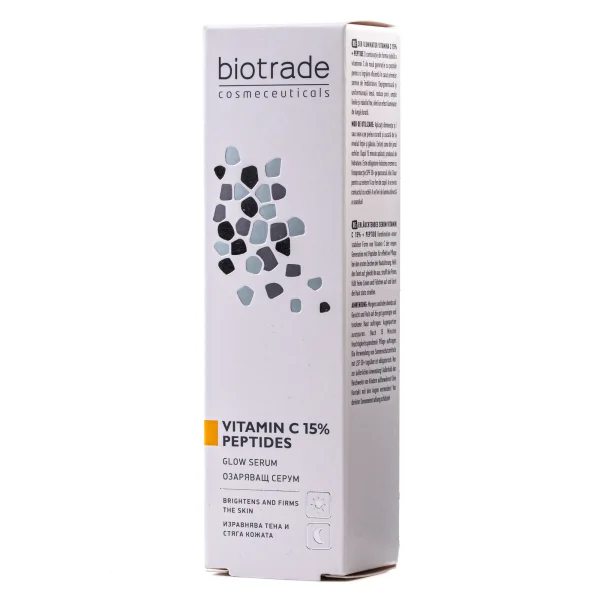 Сироватка для обличчя Biotrade (Біотрейд) Пур Скін з 15% вітаміном С та пептидами для сяяння шкіри, 30 мл