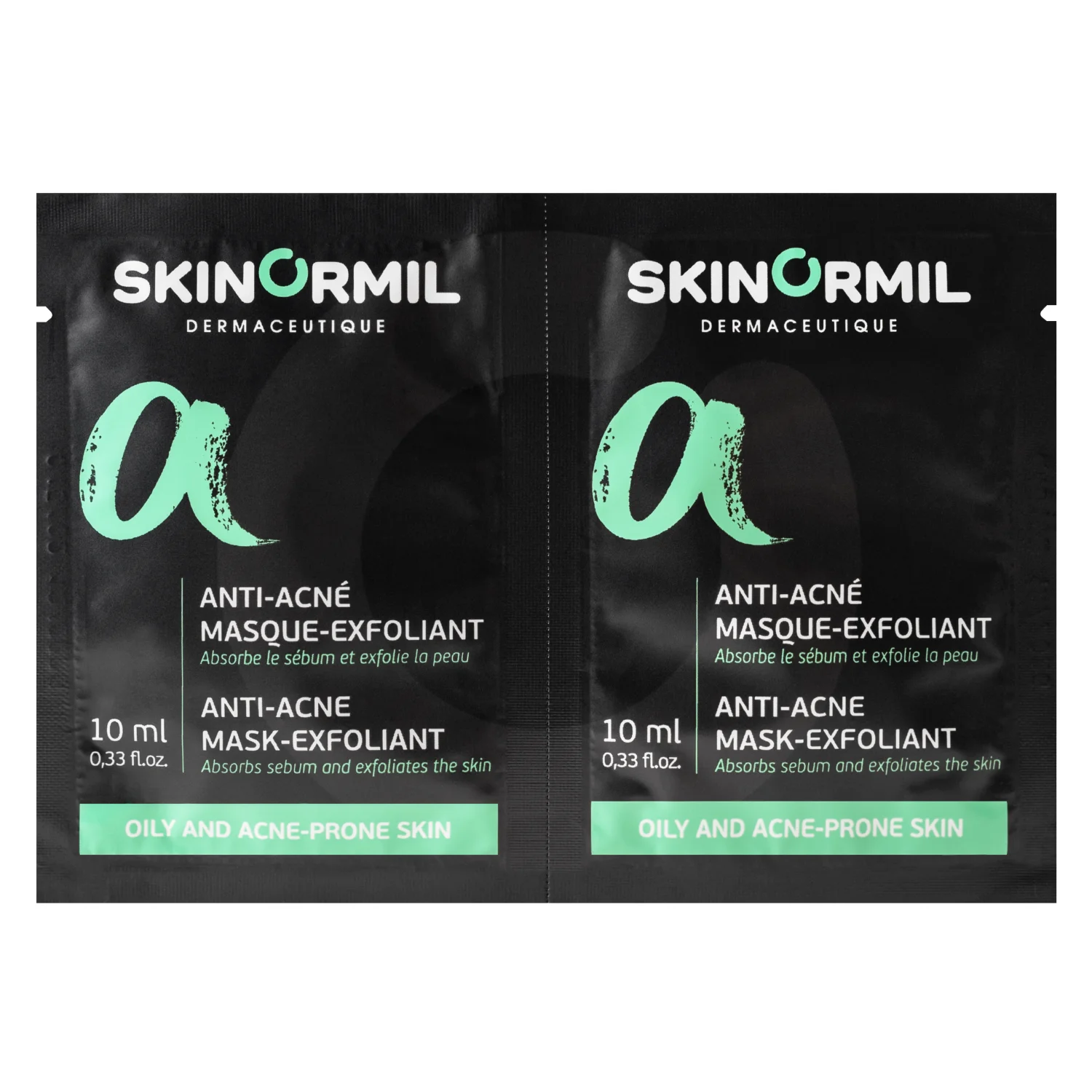 Маска-скраб для обличчя Skinormil (Скінорміл) Анти-акне по 10 мл в упаковці, 2 шт.