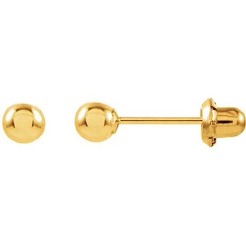 Сережки Inverness (Інвернес) Палліна Міні (Pallina Mini) 3 мм Gold 24K, 1 пара