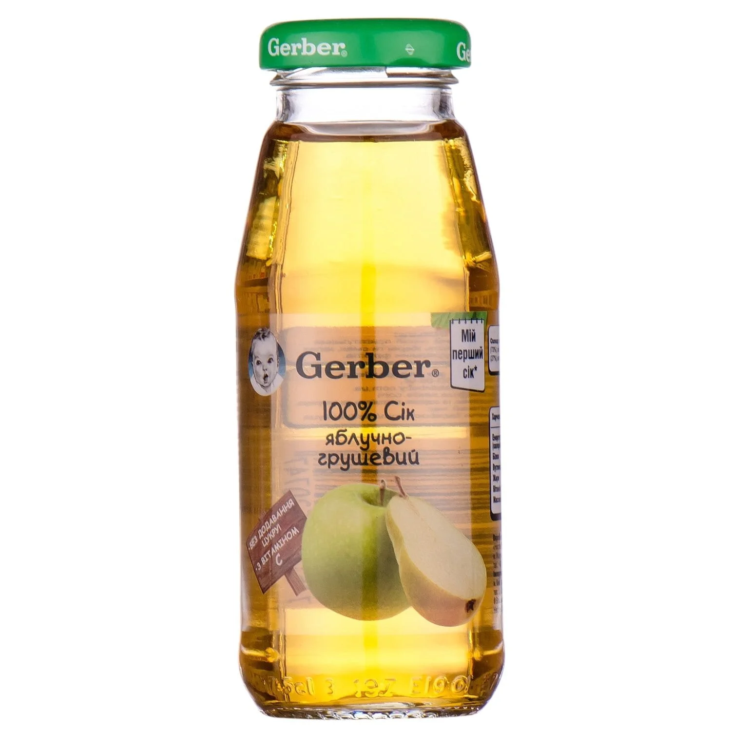 Сік фруктовий Гербер (Gerber) яблучно-грушевий, 175 мл
