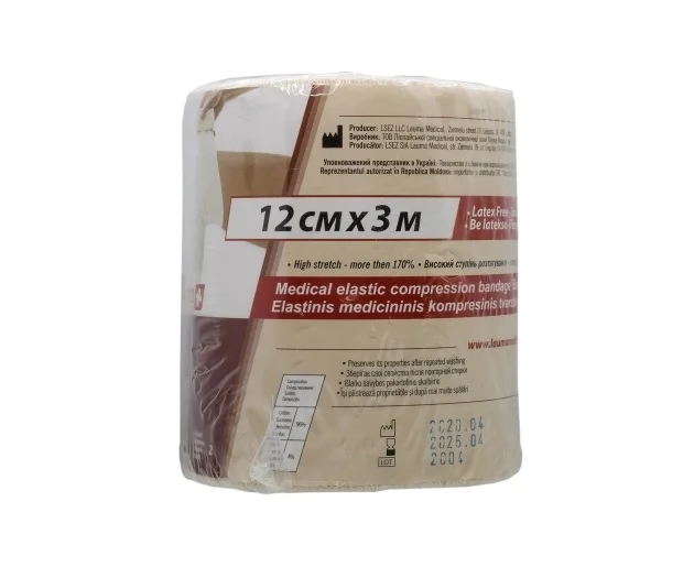 Еластичний бинт Lauma (Лаума) медичний 12 см х 3,0 м, 1 шт.