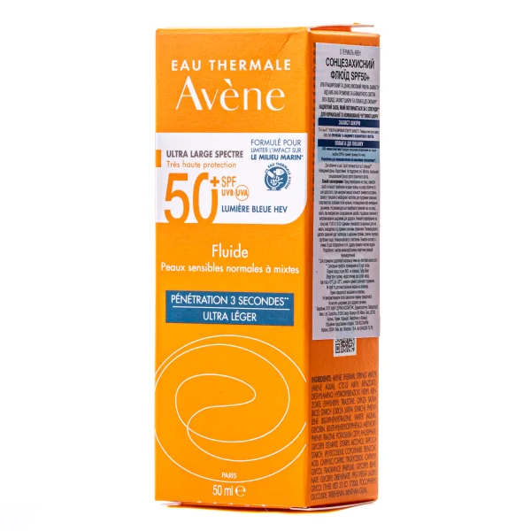 Флюїд сонцезахисний Авен (Avene) СПФ50+, 50 мл